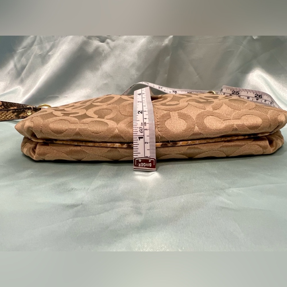 Coach Signature With Python-Embossed Leather Trim… - image 6